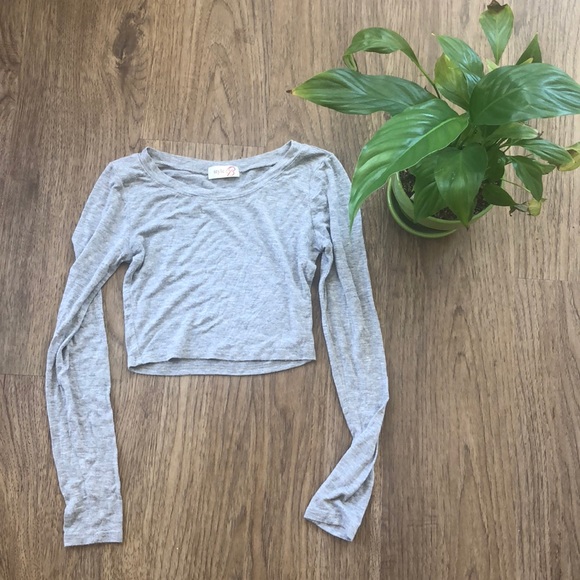 Tops - Gray Crop Top